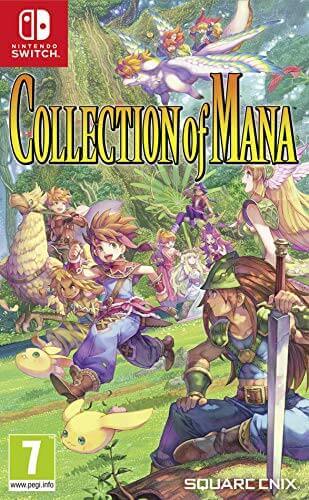 Collection of Mana game cover for Nintendo Switch featuring characters from the iconic Mana series.