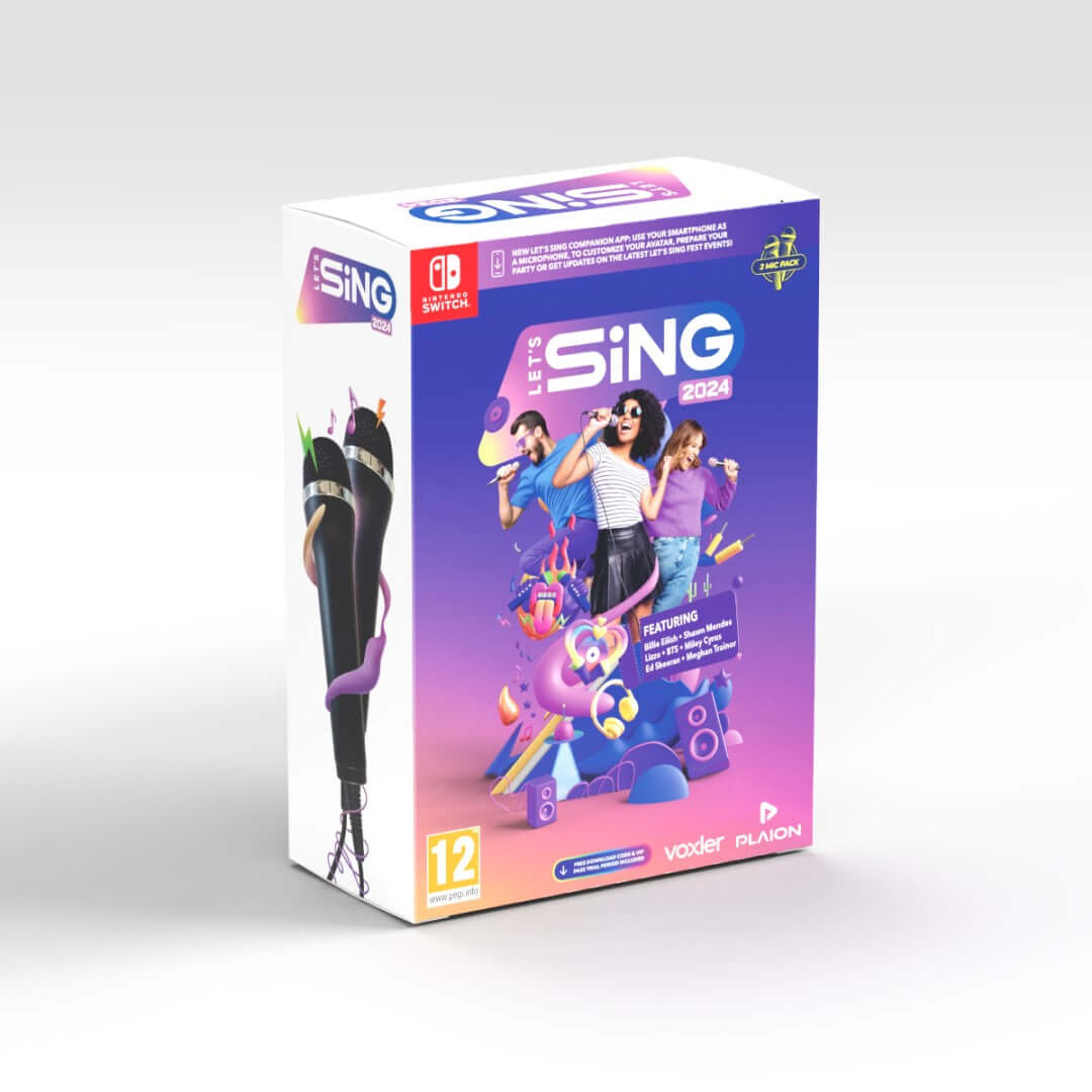 Let's Sing 2024 + 2 Mics Bundle Nintendo Switch - GameRaid