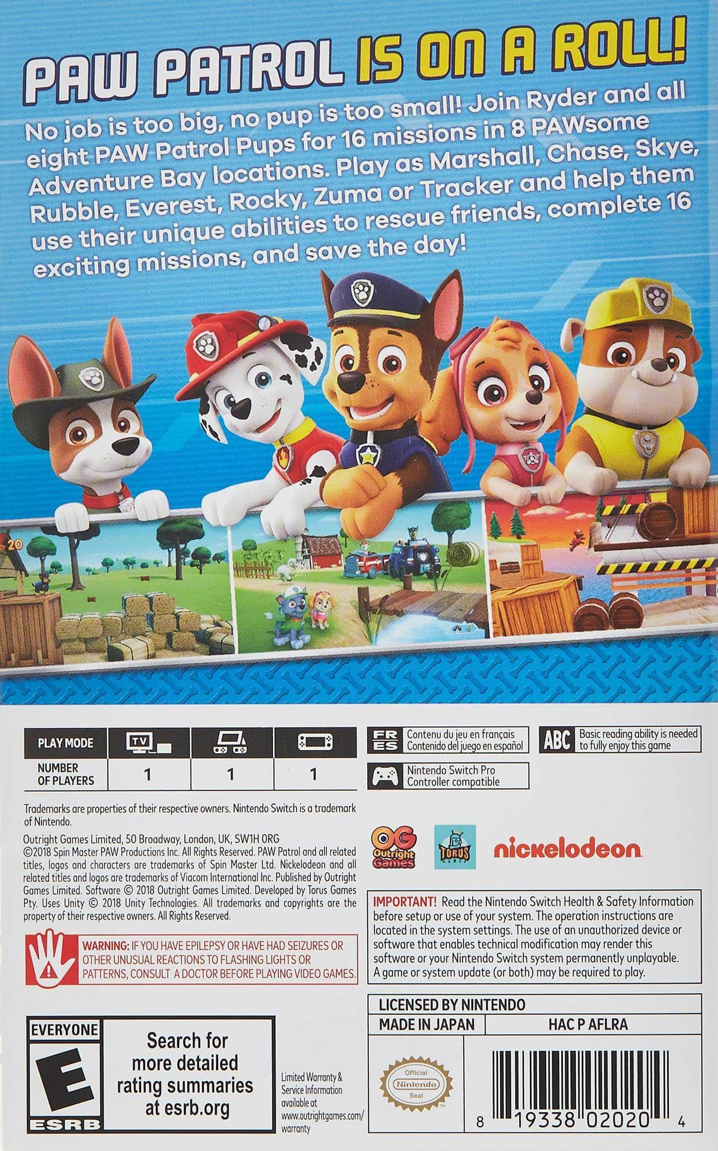 Paw Patrol Nintendo Switch - GameRaid