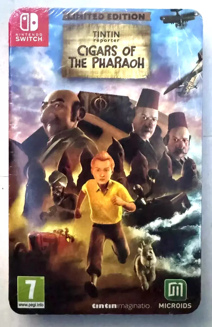 Limited Edition Tintin Reporter: Cigars of The Pharaoh Nintendo Switch game cover.