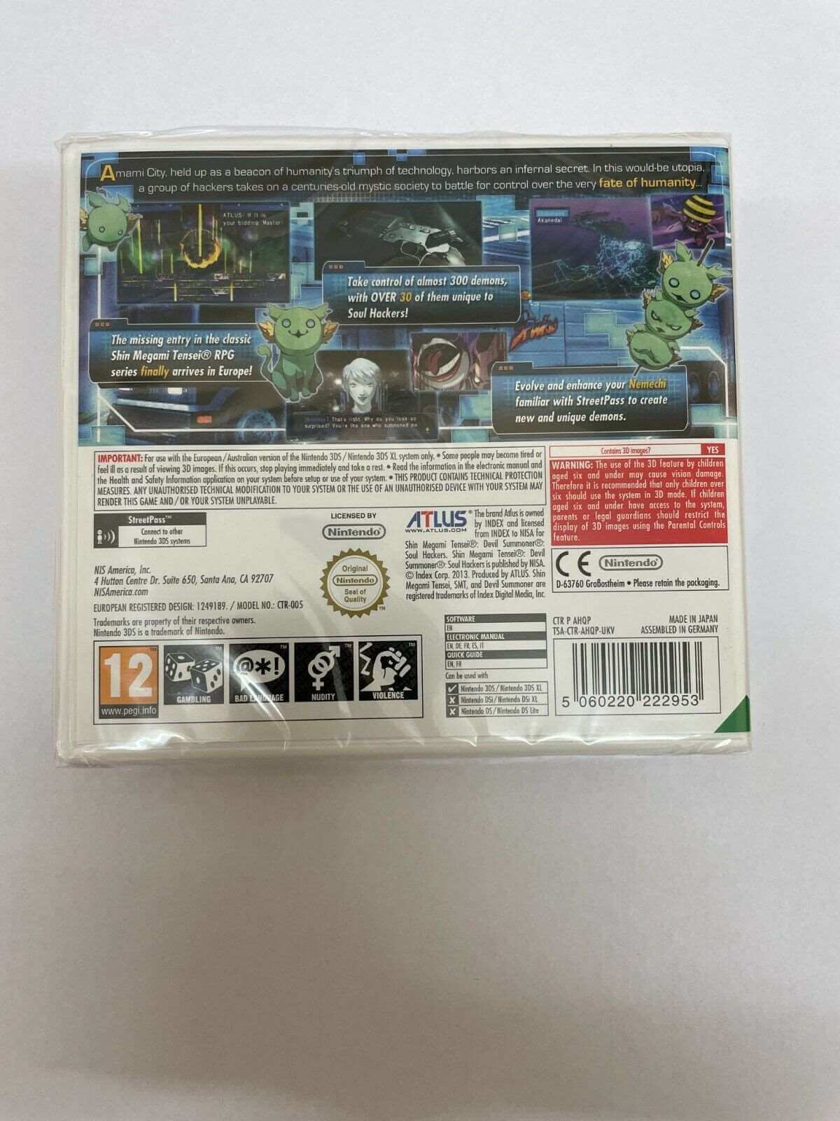 Shin Megami Tensei Devil Summoner Soul Hackers PAL Nintendo Atlus SMT 3DS - GameRaid