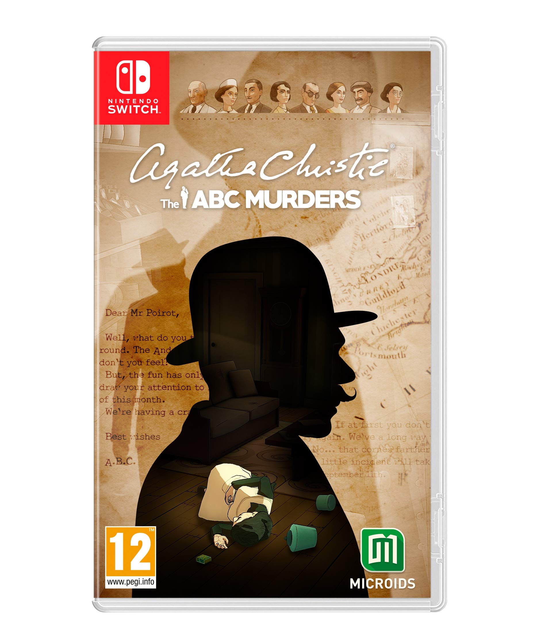 Agatha Christie: The ABC Murders game cover for Nintendo Switch.