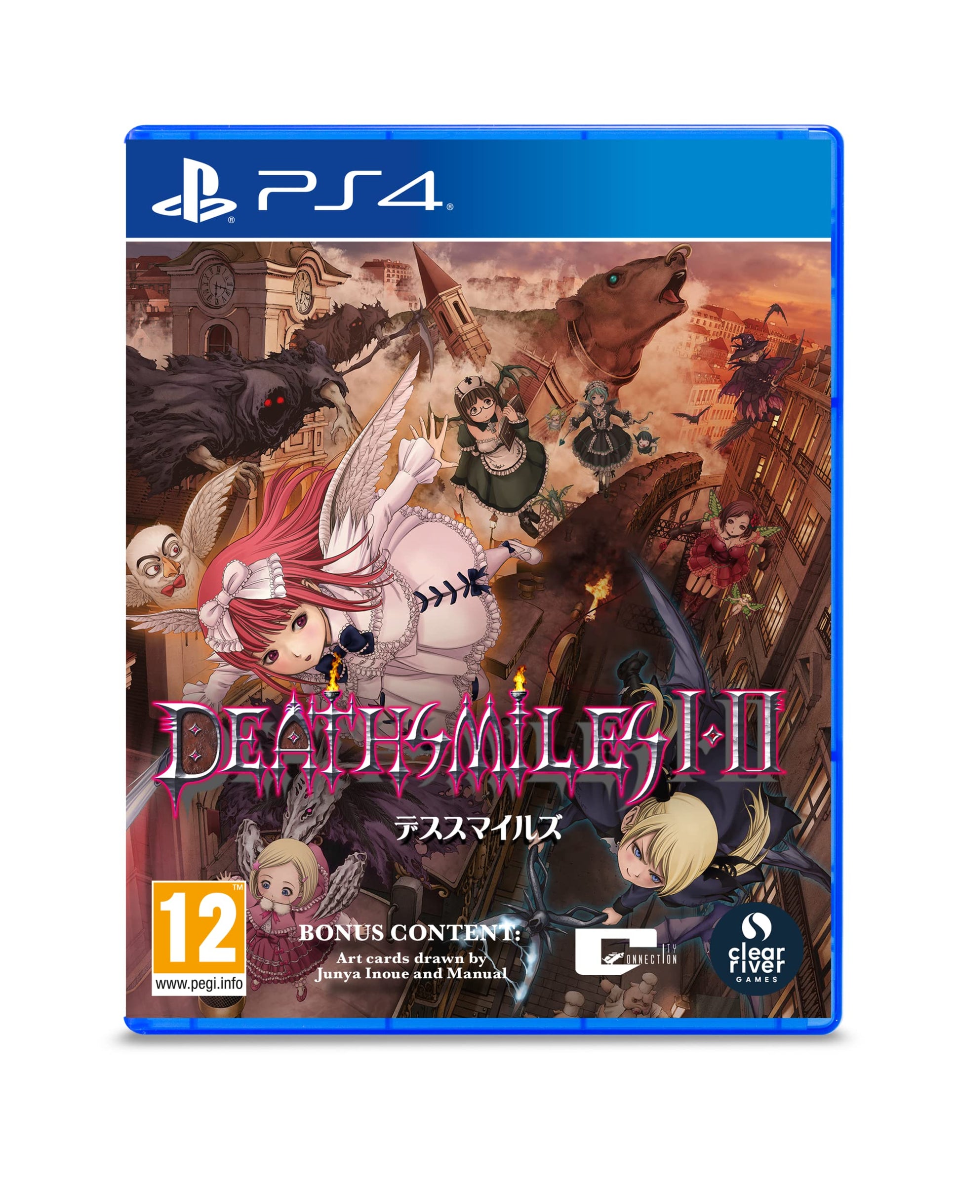 Deathsmiles I･II PS4 game cover featuring gothic horror and bullet-hell action design.