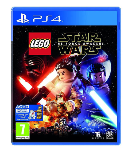 Lego Star Wars: The Force Awakens PS4 game cover with iconic characters.