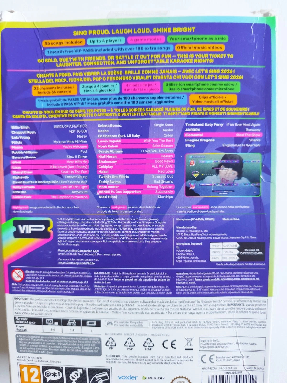 Let’s Sing 2026 – 2-Mic Edition (Nintendo Switch) BOX DAMAGED