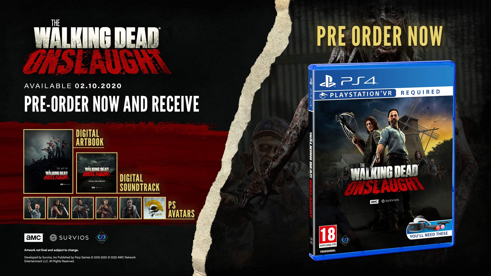 Ps4 Walking Dead Onslaught Oculus Quest The Walking Dead Onslaught